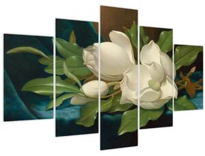 Obraz - Martin Johnson Heade, Giant Magnolias on a Blue Velvet Cloth, reprodukcia (150x105 cm)