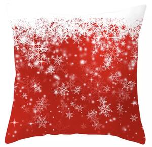 German Vianočná obliečka na vankúš 45 x 45 cm snehová vločka / červená