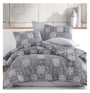 Obliečky bavlnené Ceramica sivé EMI, Francúzsky set1 200x220 + 2x (70x90)