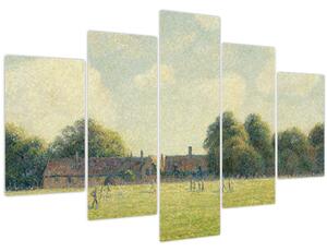 Obraz - Camille Pissarro, Hampton Court Green, reprodukcia (150x105 cm)