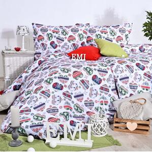 Vianočné obliečky bavlnené Cold EMI, Predĺžený set jednolôžko obsahuje 1x 140x220 + 1x 70x90