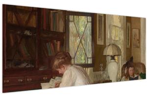 Obraz - Edmund Tarbell, Josephine and Mercie, reprodukcia (120x50 cm)
