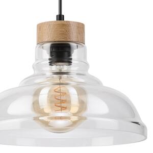 Závesný luster na lanku SINGLE 1xE27/60W/230V pr. 28 cm dub
