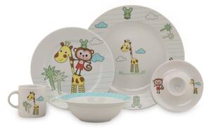 5-dielna detská porcelánová jedálenská súprava Kütahya Porselen Best Friends
