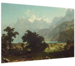 Obraz - Albert Bierstadt, Lake Lucerne, reprodukcia (90x60 cm)