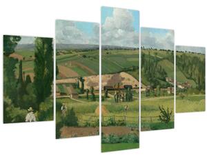 Obraz - Camille Pissarro, Landscape at Les Pâtis, Pontoise, reprodukcia (150x105 cm)