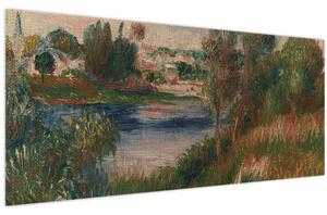Obraz - Auguste Renoir, Landscape at Vetheuil, reprodukcia (120x50 cm)