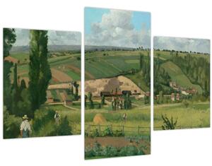 Obraz - Camille Pissarro, Landscape at Les Pâtis, Pontoise, reprodukcia (90x60 cm)