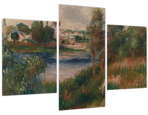 Obraz - Auguste Renoir, Landscape at Vetheuil, reprodukcia (90x60 cm)
