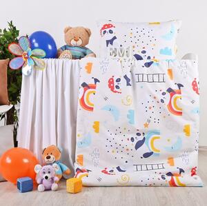 Obliečky detské Pandy biele EMI, Detský set 90x130 + 45x65