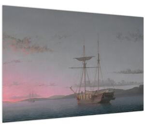 Obraz - Fitz Henry Lane, Lumber Schooners at Evening on Penobscot Bay, reprodukcia (90x60 cm)