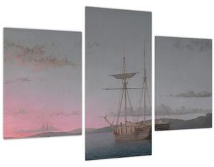 Obraz - Fitz Henry Lane, Lumber Schooners at Evening on Penobscot Bay, reprodukcia (90x60 cm)