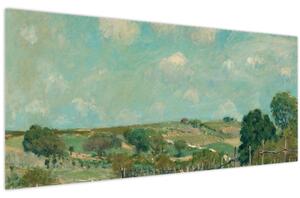 Obraz - Alfred Sisley, Meadow, reprodukcia (120x50 cm)