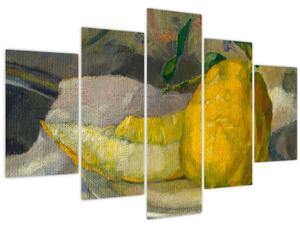 Obraz - French 19th Century, Melon and Lemon, reprodukcia (150x105 cm)