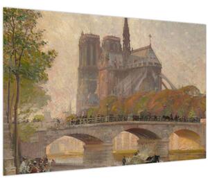 Obraz - Robert William Vonnoh, Notre Dame de Paris, reprodukcia (90x60 cm)