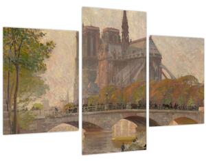 Obraz - Robert William Vonnoh, Notre Dame de Paris, reprodukcia (90x60 cm)