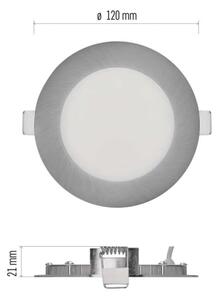 LED podhľadové svietidlo NEXXO LED/7W/230V 3000/3500/4000K strieborné pr. 12 cm