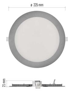 LED podhľadové svietidlo NEXXO LED/18W/230V 3000/3500/4000K strieborné pr. 22,5 cm