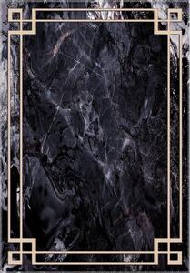 Čierny koberec Vitaus Willow, 80 x 120 cm