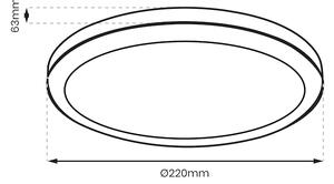 Stropné LED svietidlo Vera, 1x LED 18w, 4000k, b