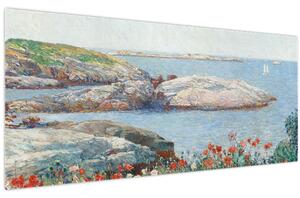 Obraz - Childe Hassam, Poppies, Isles of Shoals, reprodukcia (120x50 cm)