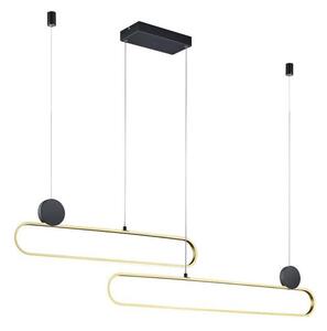 Trio - LED stmievateľný luster na lanku GRANT LED/54W/230V 2300/3000/4000K čierna/zlatá