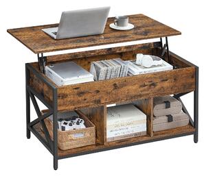KONFERENČNÝ STOLÍK, hnedá, čierna, kov, kompozitné drevo, 100/50/62 cm Boxxx - Stolíky do obývačky, Online Only