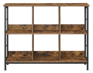 REGÁL, hnedá, čierna, oceľ, 120/80/30 cm Boxxx - Online Only drobný nábytok, Online Only