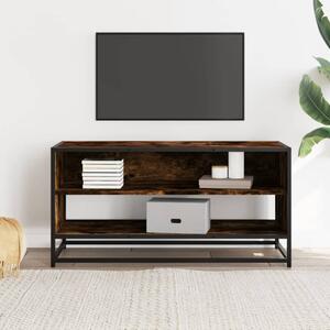 TV skrinka dymový dub 91x40x46 cm kompozitné drevo a kov