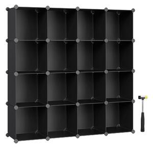REGÁL NA TOPÁNKY, čierna, 123/123/31 cm Boxxx - Online Only drobný nábytok, Online Only