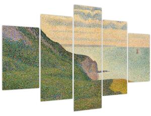 Obraz - Georges Seurat, Seascape at Port-en-Bessin, Normandy, reprodukcia (150x105 cm)