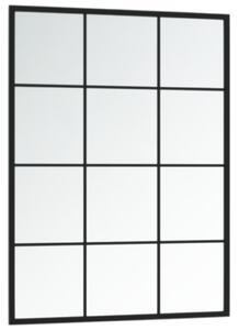 Nástenné zrkadlá 3 ks čierne 80x60 cm kov