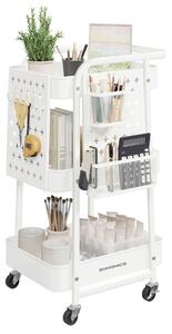 REGÁL, biela, uhlíková oceľ, 43,3/73,9/32,3 cm Boxxx - Online Only drobný nábytok, Online Only
