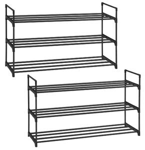 SET REGÁLŮ NA TOPÁNKY 2 ks, čierna, 92/53/30 cm Boxxx - Online Only drobný nábytok, Online Only