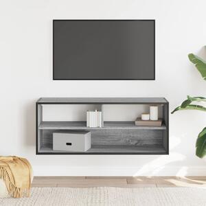 TV skrinka sivá sonoma 100x31x39,5 cm kompozitné drevo a kov