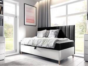 Mirjan24 Kontinentálna posteľ Junior Kamire 2, Rozmer postele: 90x200, Dostupné poťahy: ekokoža Soft 017 (biela) + Fresh 17 Mirjan24 5903211192203
