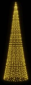 LED vianočný stromček na stožiari 1534 LED teplá biela 500 cm