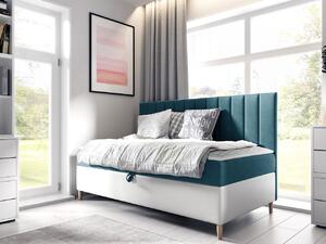 Mirjan24 Kontinentálna posteľ Junior Kamire 2, Rozmer postele: 90x200, Dostupné poťahy: ekokoža Soft 017 (biela) + Fresh 34 5903211192210