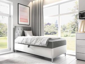 Mirjan24 Kontinentálna posteľ Junior Gerdise 1, Strana: ľavá, Rozmer postele: 80x200, Dostupné poťahy: ekokoža Soft 017 (biela) + Fresh 14 5903211192692