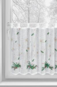 KRÁTKA VIANOČNÁ ZÁCLONA NA PÚTKACH XMAS1 60X150 CM VZOROVANÁ