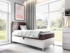 Mirjan24 Kontinentálna posteľ Junior Gerdise 1, Strana: ľavá, Rozmer postele: 100x200, Dostupné poťahy: ekokoža Soft 017 (biela) + Fresh 09 Mirjan24 5903211192869