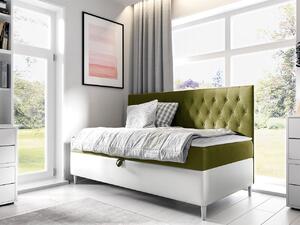 Mirjan24 Kontinentálna posteľ Junior Gerdise 2, Rozmer postele: 100x200, Dostupné poťahy: ekokoža Soft 017 (biela) + Fresh 12 Mirjan24 5903211193187