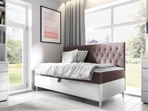 Mirjan24 Kontinentálna posteľ Junior Gerdise 2, Rozmer postele: 100x200, Dostupné poťahy: ekokoža Soft 017 (biela) + Fresh 09 Mirjan24 5903211193163