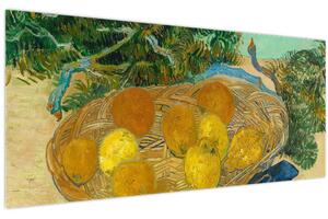 Obraz - Vincent van Gogh, Still Life of Oranges and Lemons with Blue Gloves, reprodukcia (120x50 cm)