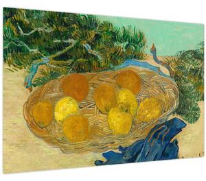 Obraz - Vincent van Gogh, Still Life of Oranges and Lemons with Blue Gloves, reprodukcia (90x60 cm)