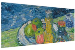 Obraz - Alexej von Jawlensky, Still Life with Bottles and Fruit, reprodukcia (120x50 cm)