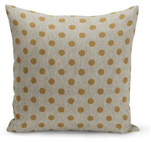 Vankúš s výplňou Kate Louise Dotty Yellow, 43 x 43 cm