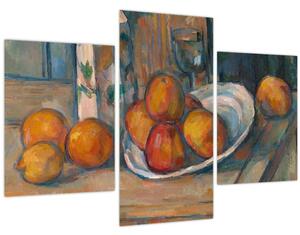 Obraz - Paul Cézanne, Still Life with Milk Jug and Fruit, reprodukcia (90x60 cm)