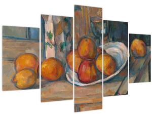 Obraz - Paul Cézanne, Still Life with Milk Jug and Fruit, reprodukcia (150x105 cm)