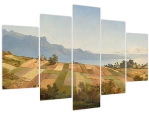 Obraz - Alexandre Calame, Swiss Landscape, reprodukcia (150x105 cm)